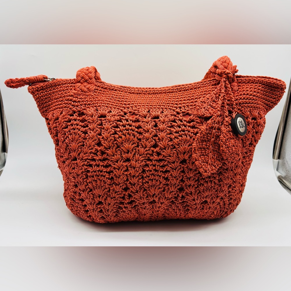 The Sak Rust Crochet Shoulder Bag